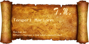 Tengeri Mariann névjegykártya