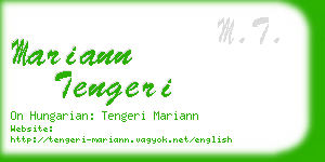 mariann tengeri business card